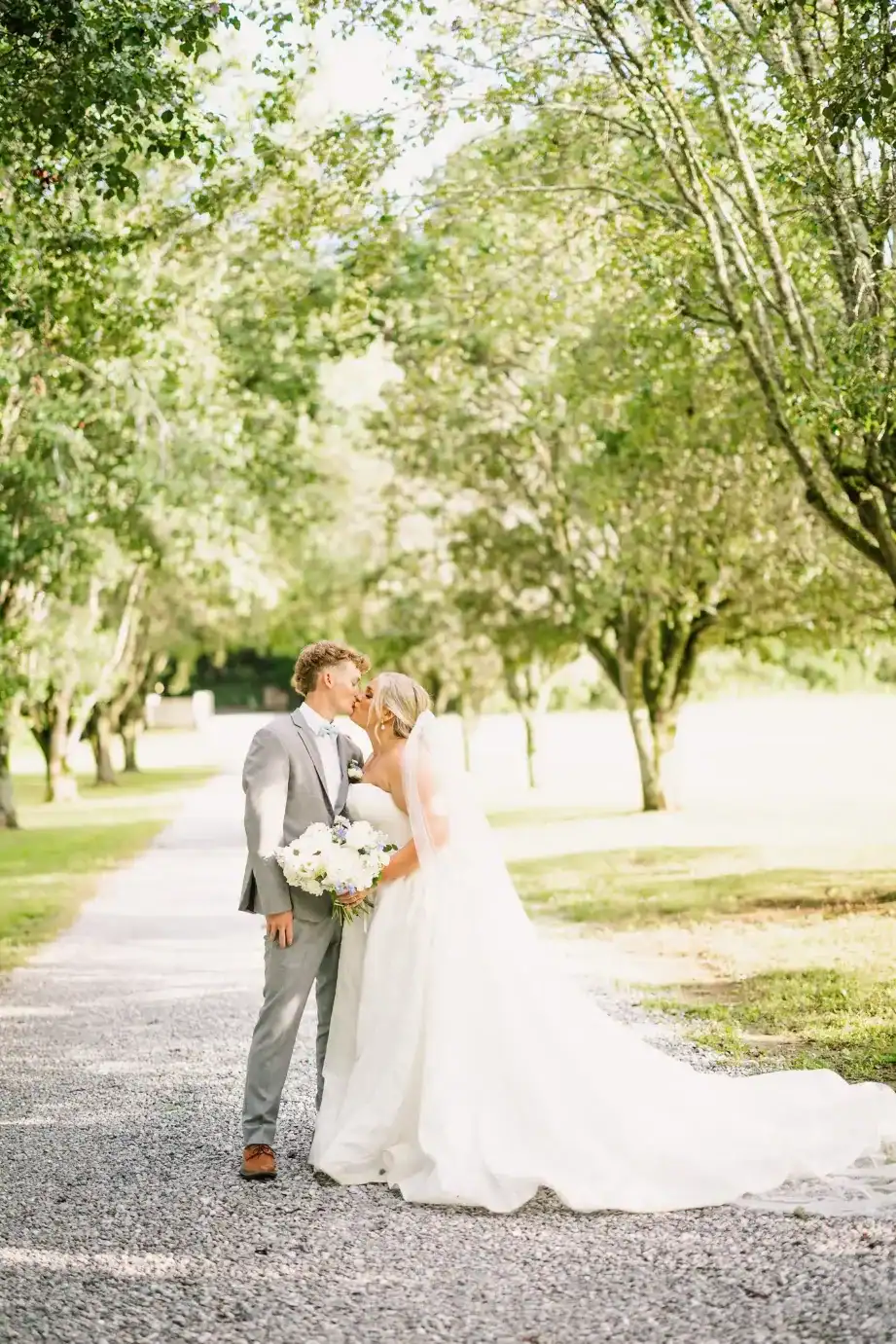 The Lofton Hunter + Emma's Outdoor Wedding BellaSaint Photography Treelined Road